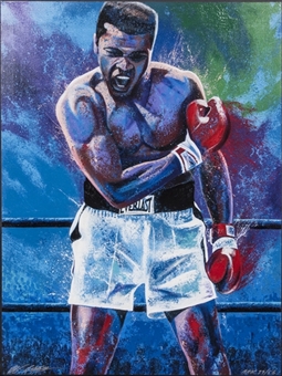 Muhammad Ali Original Stretched Canvas 30x40 Artwork by Bill Lopa